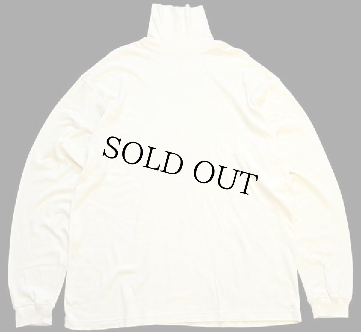画像2: 90s J.CREW タートルネック 無地 コットン カットソー 生成り XL (2)