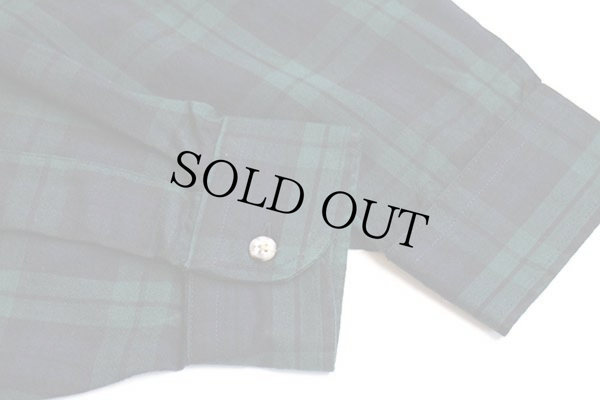 画像5: 00s メキシコ製 SIR PENDLETONサーペンドルトン ブラックウォッチ タータンチェック ボタンダウン ウーステッド ウールシャツ XL (5)