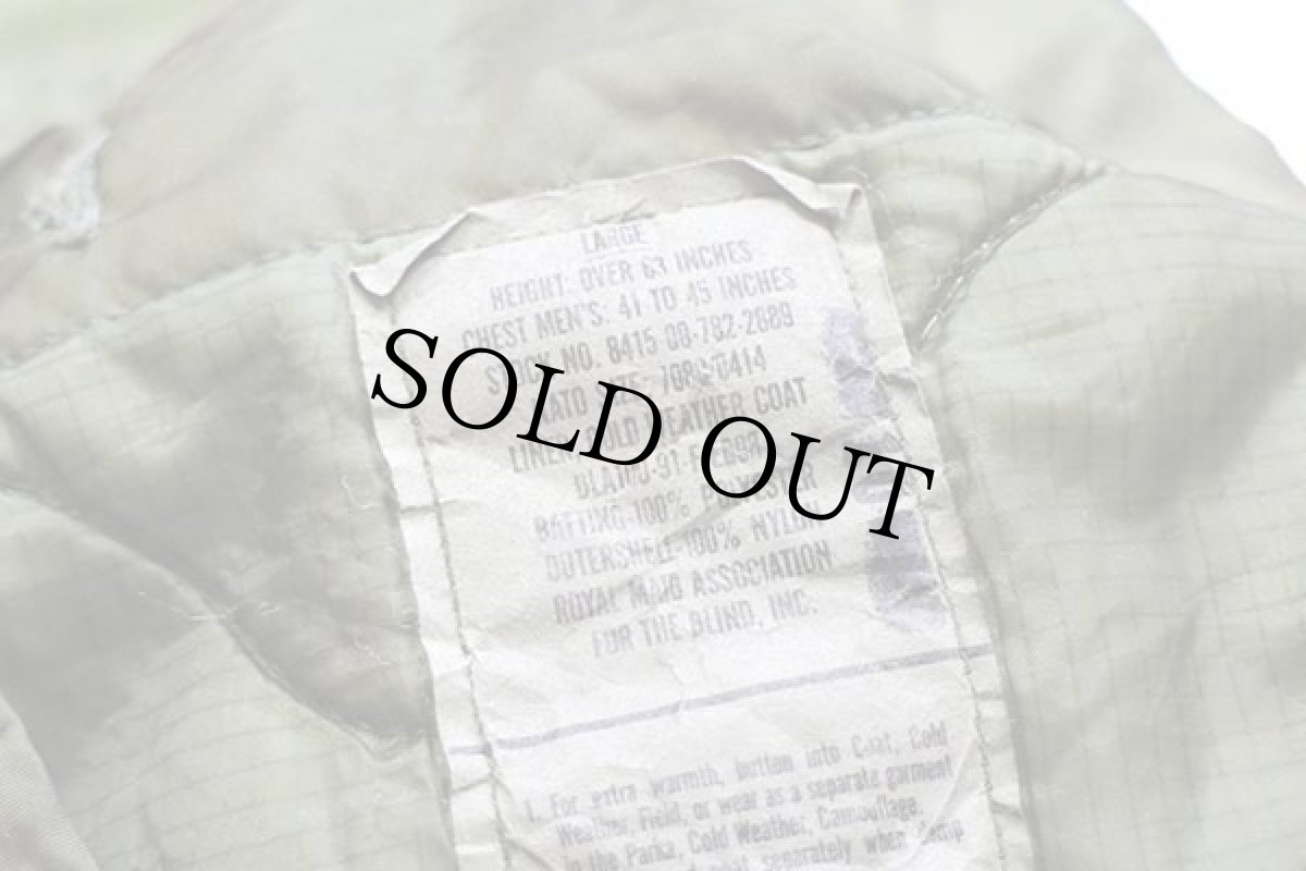 画像4: 90s 米軍 U.S.ARMY M-65 フィールドジャケット ツートン ナイロン キルティングライナー オリーブグリーン L (4)