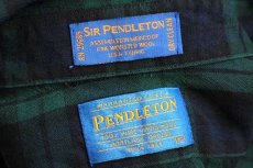 画像4: 00s メキシコ製 SIR PENDLETONサーペンドルトン ブラックウォッチ タータンチェック ボタンダウン ウーステッド ウールシャツ XL (4)