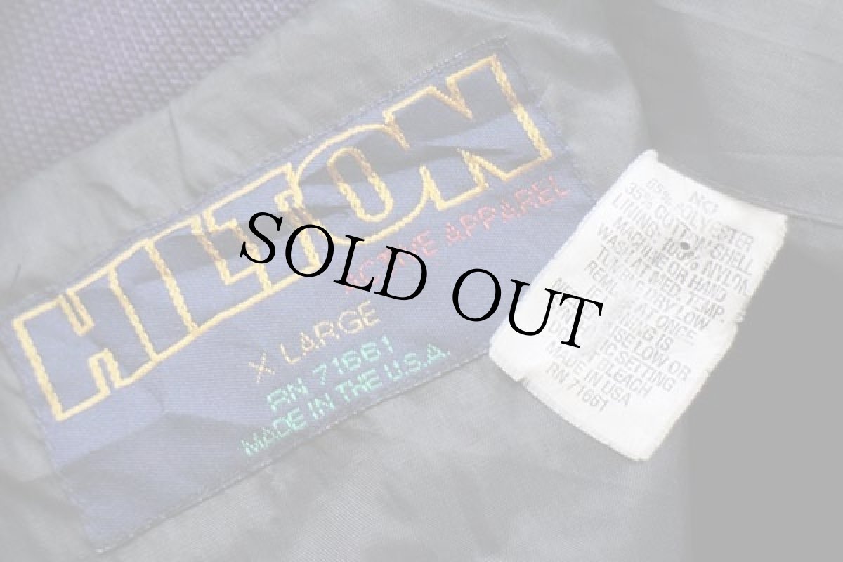 画像4: 80s USA製 HILTON マルチカラー 切り替え ジャケット XL (4)