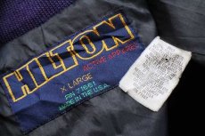 画像4: 80s USA製 HILTON マルチカラー 切り替え ジャケット XL (4)