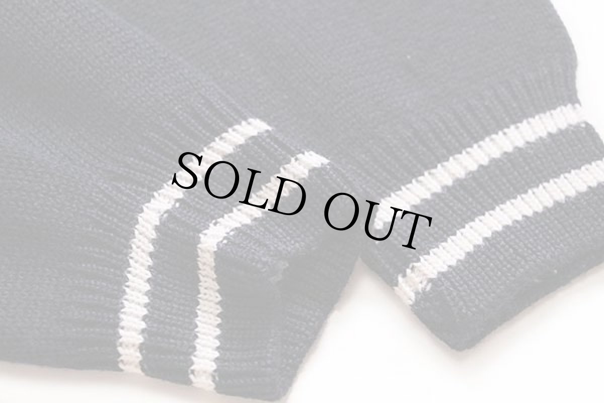 画像6: 80s Levi'sリーバイス ロゴパッチ付き ウールニット カーディガン 紺 L★ユーロ (6)