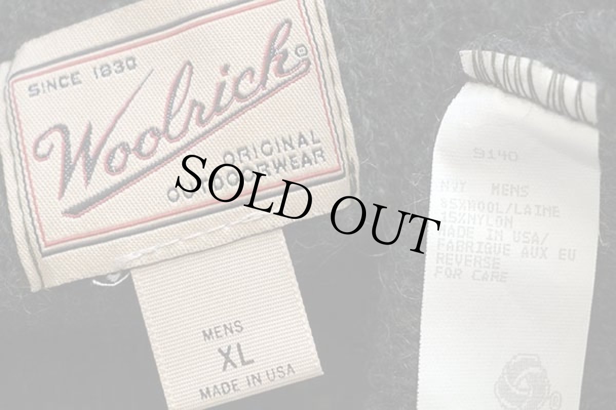 画像4: 90s USA製 Woolrichウールリッチ ライン入り Vネック ウールニット セーター XL (4)