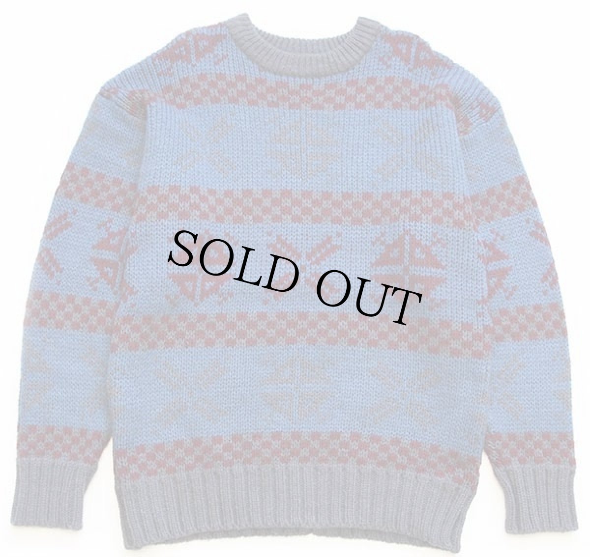 画像1: 80s Woolrichウールリッチ ローゲージ ウール×モヘヤニット セーター L (1)