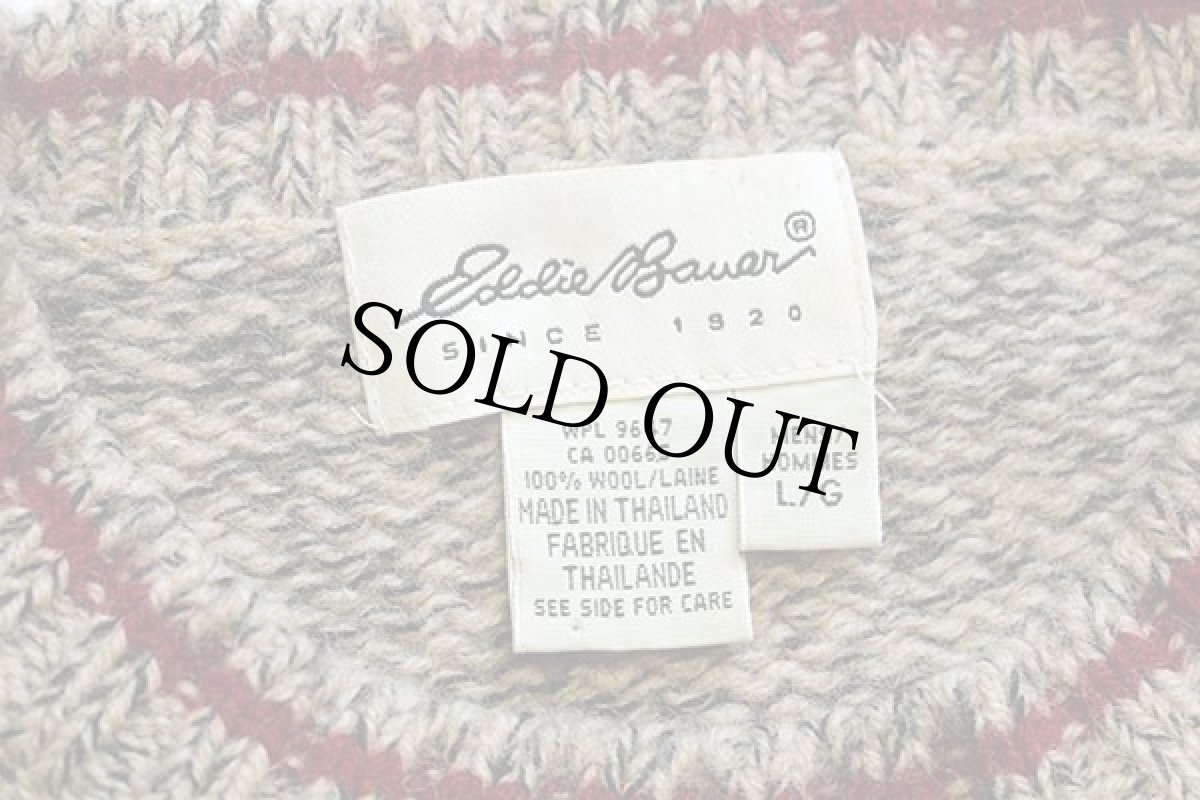 画像4: 90s EddieBauerエディーバウアー ウールニット セーター ミックス L (4)
