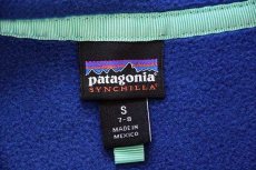 画像4: patagoniaパタゴニア シンチラ フリース スナップT 青×ターコイズ キッズS (4)