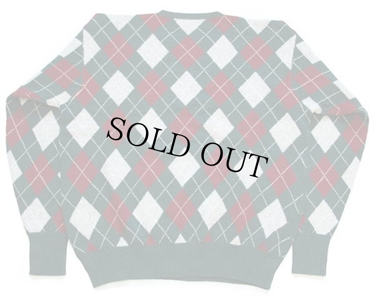 画像2: 90s ポロ ラルフローレン アーガイル柄 ラムウールニット セーター XL (2)