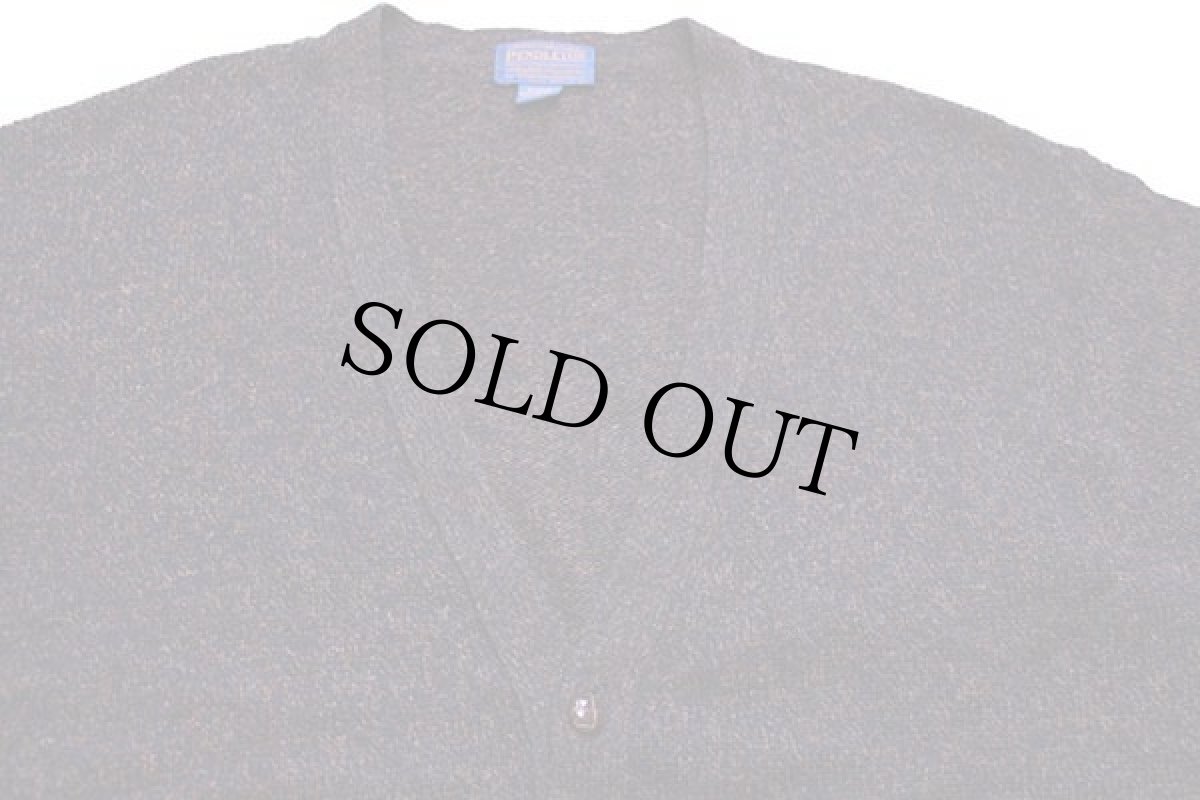 画像3: 00s PENDLETONペンドルトン シェットランド ウールニット カーディガン ミックス L (3)