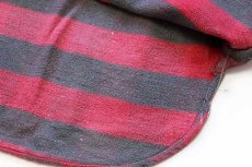 画像7: 40s MONTGOMERY WARD バッファローチェック マチ付き コットン フランネルシャツ 黒×赤 フェード (7)