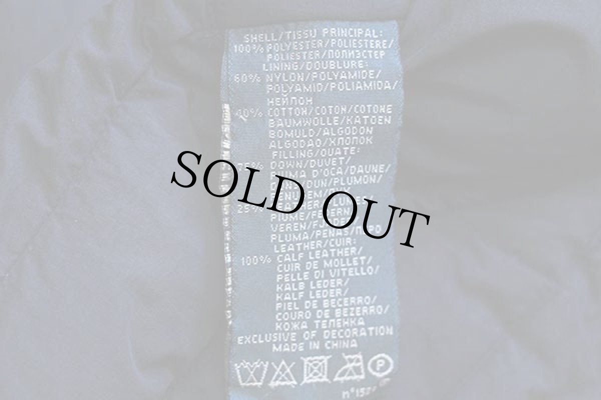 画像5: ポロ ラルフローレン レザーパッチ&フード付き ナイロン ダウンジャケット 紺 L★パーカー (5)