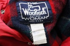 画像4: 80s USA製 Woolrichウールリッチ タータンチェック ウールライナー マウンテンパーカー 赤 W-M (4)