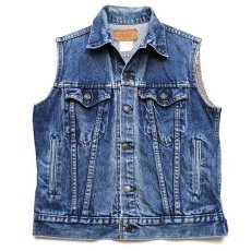 画像1: 80s カナダ製 Levi'sリーバイス 70706 カットオフ デニムベスト 4ポケット ボーイズ18 (1)