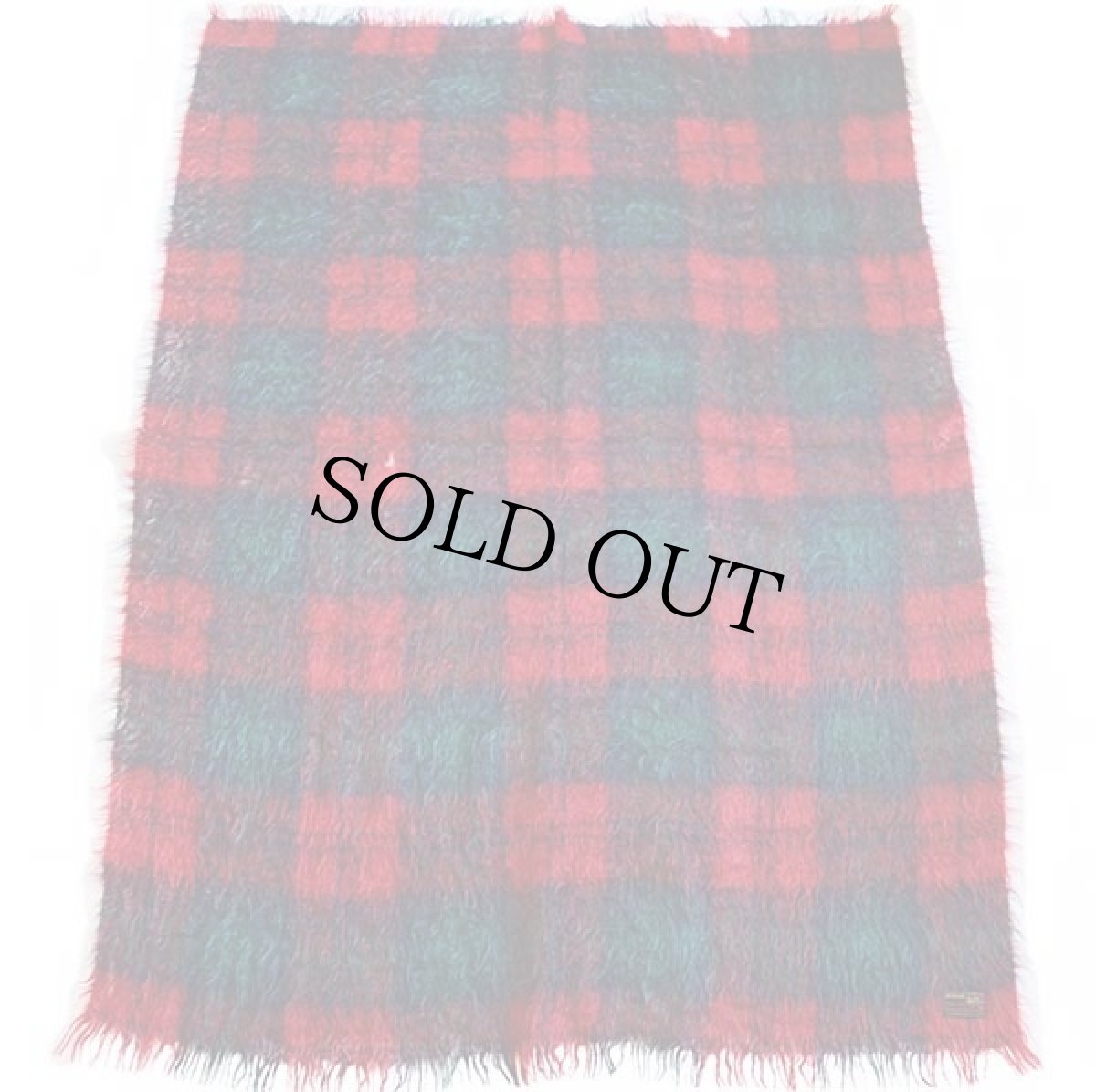 画像2: 英国製 GREEN GROVE タータンチェック モヘヤ×ウール パイル ブランケット (2)