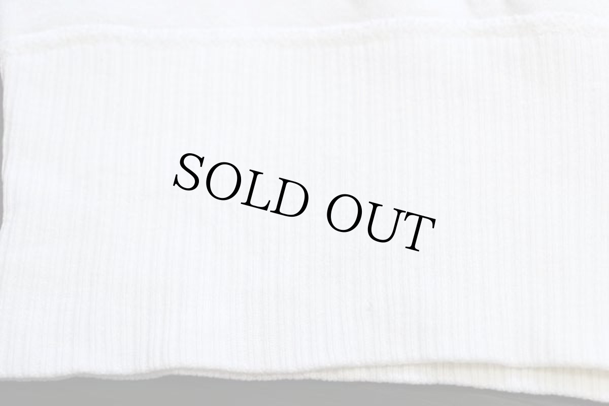 画像5: 40s U.S.NAVAL AIR STATION 前V 針抜きリブ コットン スウェット 白 (5)