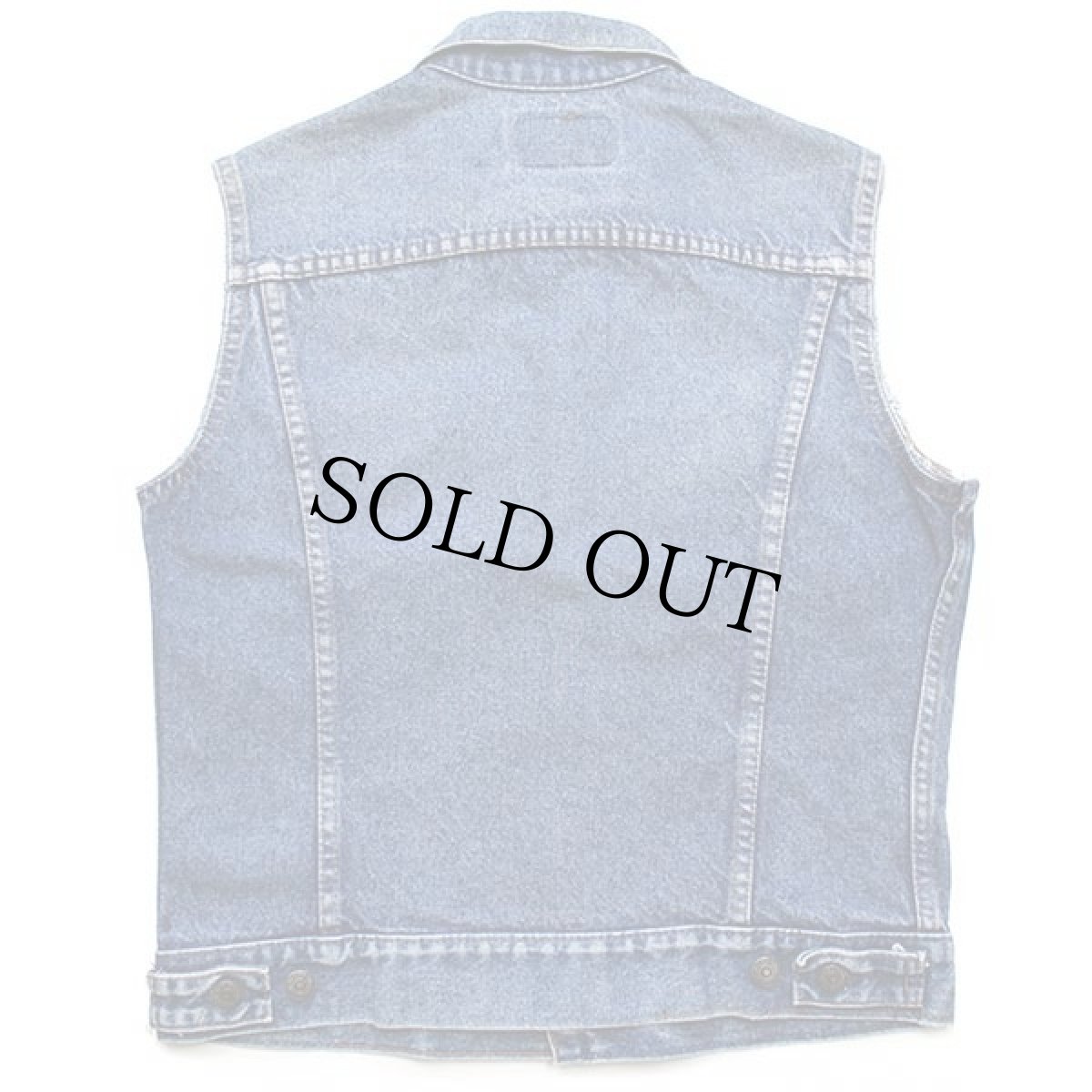 画像2: 80s カナダ製 Levi'sリーバイス 70706 カットオフ デニムベスト 4ポケット ボーイズ18 (2)