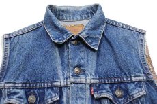 画像3: 80s カナダ製 Levi'sリーバイス 70706 カットオフ デニムベスト 4ポケット ボーイズ18 (3)