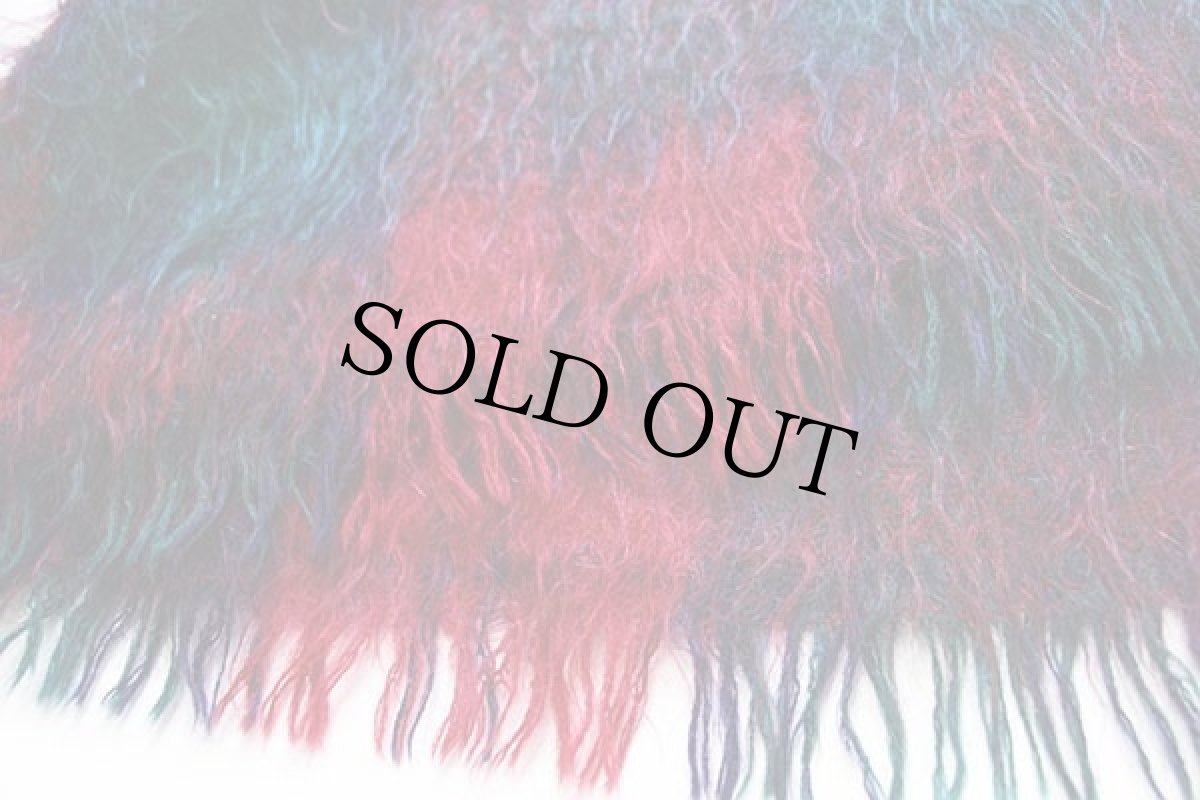 画像5: 英国製 GREEN GROVE タータンチェック モヘヤ×ウール パイル ブランケット (5)