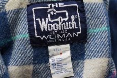 画像5: 80s USA製 Woolrichウールリッチ タータンチェック ウールライナー マウンテンパーカー 薄紺 W-M (5)