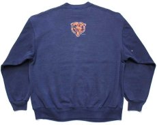 画像2: 90s Hanes NFL CHICAGO BEARS ビッグロゴ 両面プリント スウェット 紺 XL (2)