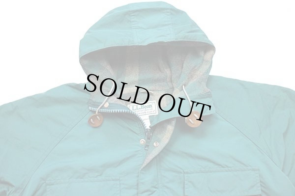 画像3: 80s USA製 L.L.Bean BAXTER STATE PARKA ウールライナー ナイロン マウンテンパーカー グリーン W-L (3)