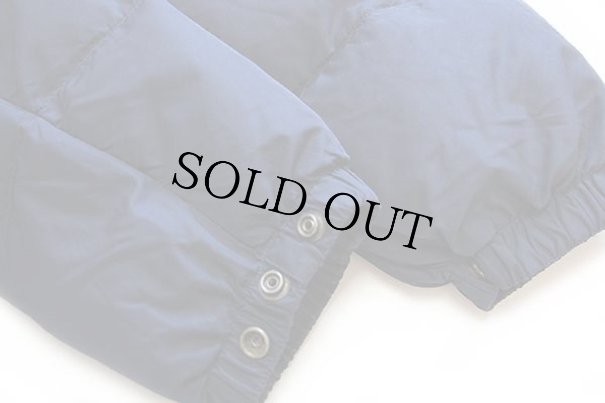 画像9: ポロ ラルフローレン レザーパッチ&フード付き ナイロン ダウンジャケット 紺 L★パーカー (9)