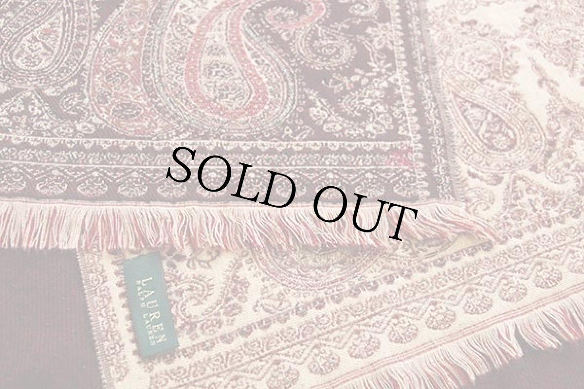 画像3: LAUREN ラルフローレン ペイズリー柄 ストール (3)