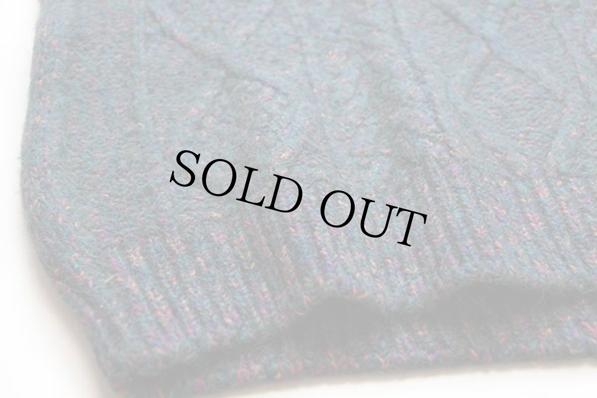 画像5: 90s イタリア製 OSVALDO BRUNI ネップ入り ケーブル編み ウールニット セーター★フィッシャーマン (5)