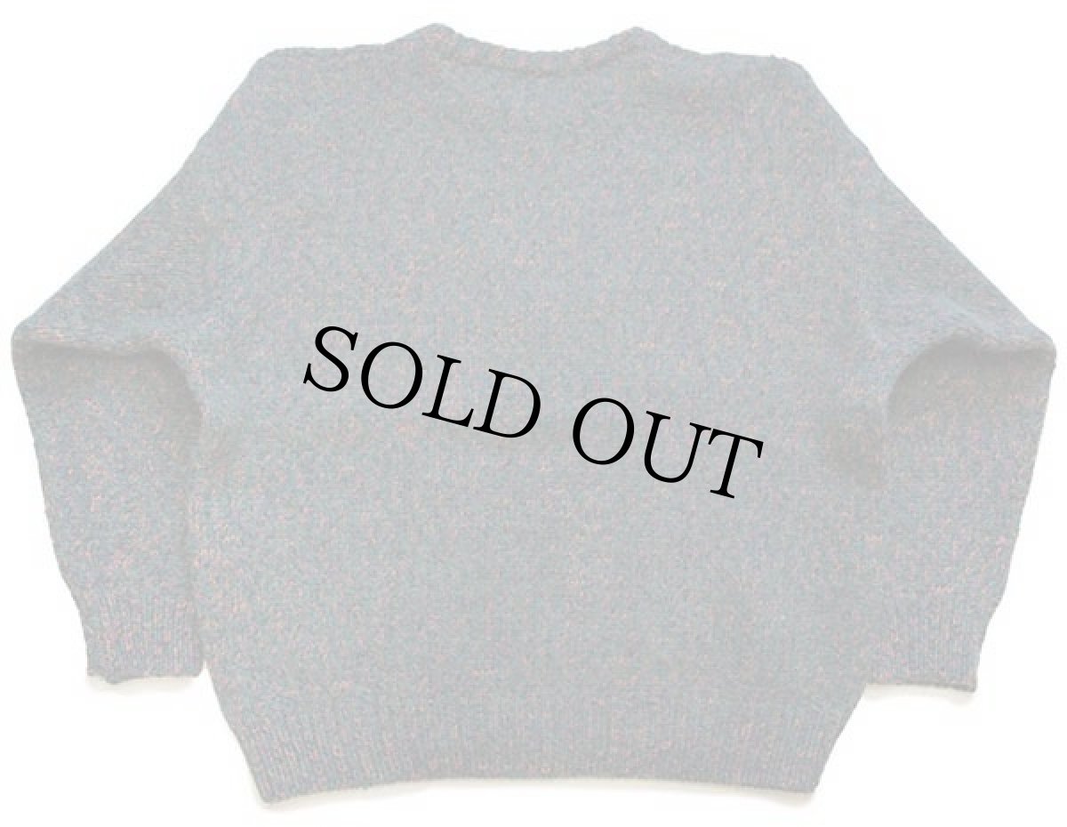 画像2: 90s イタリア製 OSVALDO BRUNI ネップ入り ケーブル編み ウールニット セーター★フィッシャーマン (2)