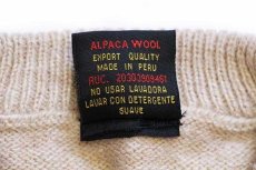 画像5: ペルー製 Alpaca Quitex アルパカニット セーター ブラウンベージュ ミックス (5)