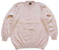 画像1: ペルー製 Alpaca Quitex アルパカニット セーター ブラウンベージュ ミックス (1)