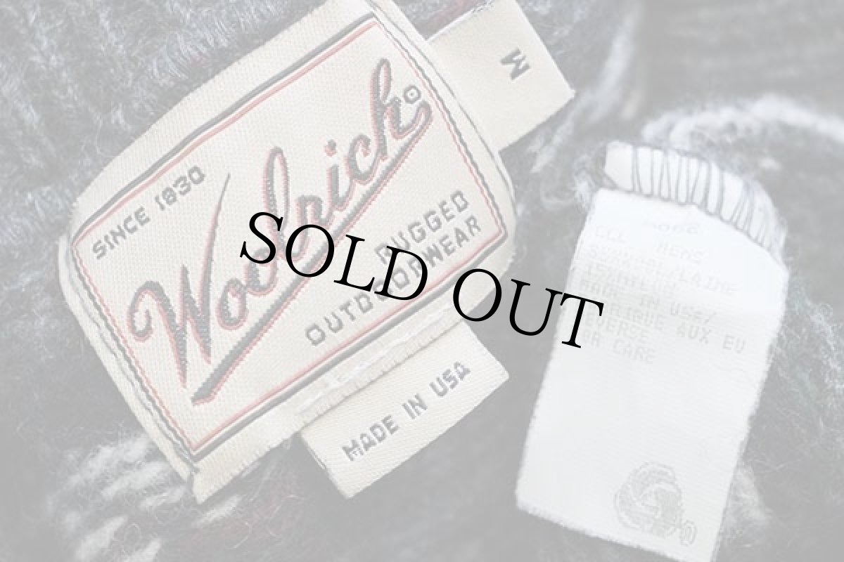 画像4: 90s USA製 Woolrichウールリッチ ノルディック柄 ウールニット セーター M (4)