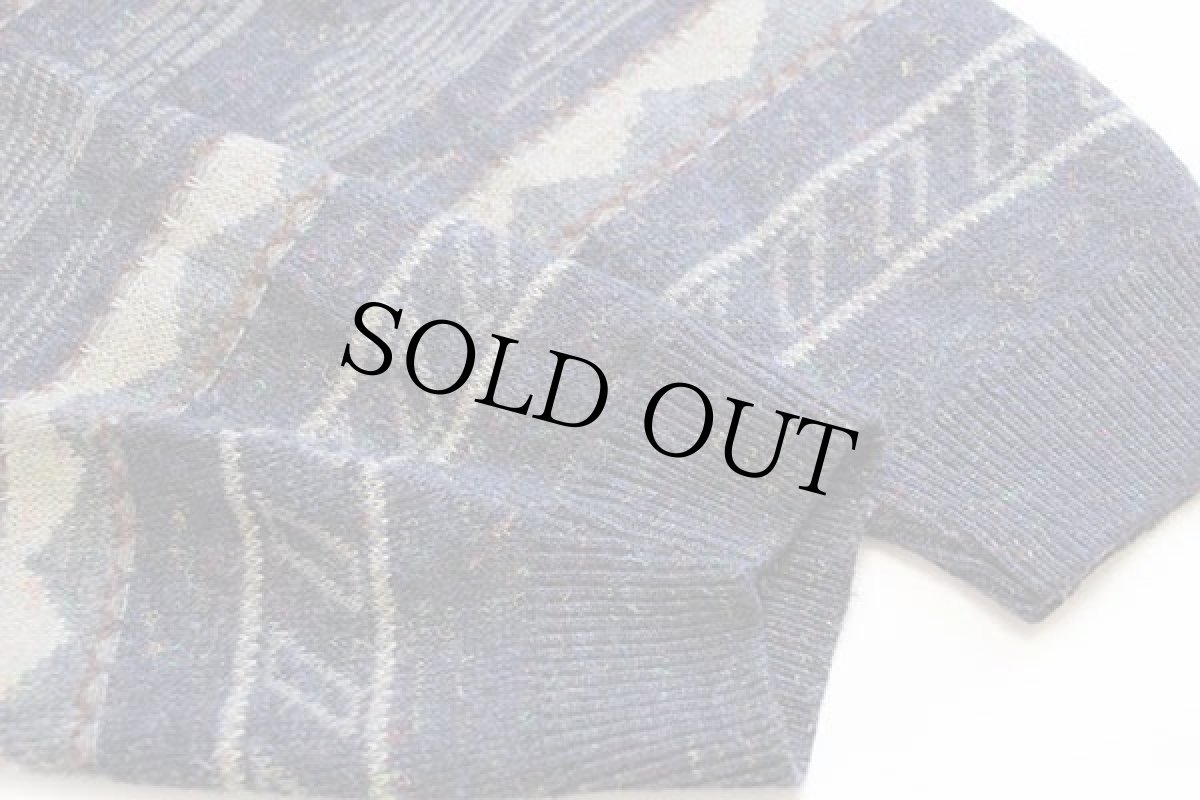 画像6: イタリア製 Rodes 編み柄 ネップ入り アクリル×ウール×レーヨンニット セーター (6)