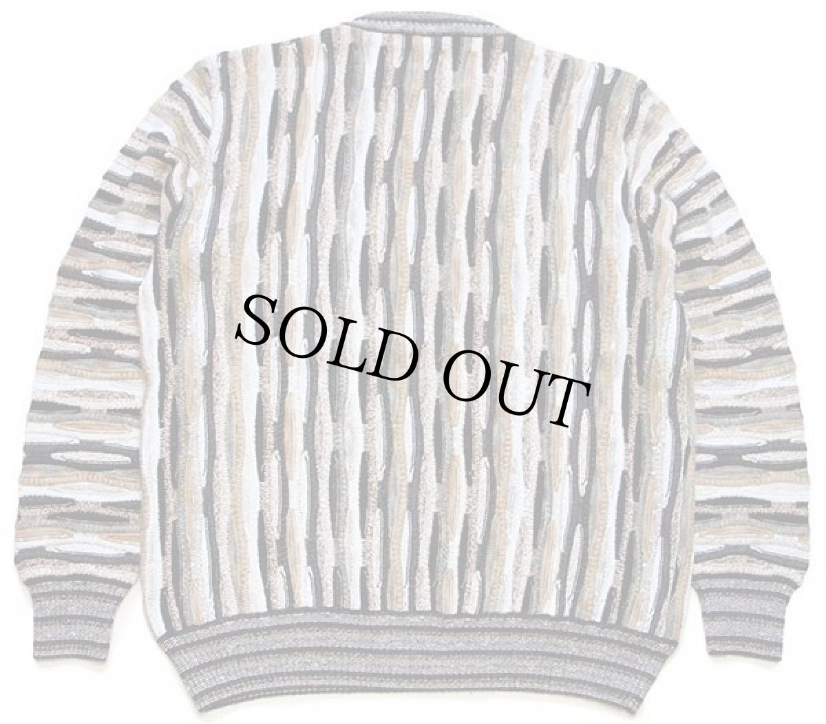 画像2: 90s イタリア製 COLLEGE by Marcazzani 3D 立体編み コットン×ウール×アクリルニット セーター 52 (2)