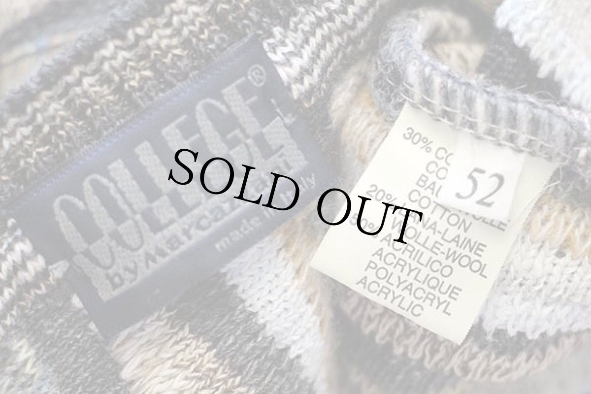 画像4: 90s イタリア製 COLLEGE by Marcazzani 3D 立体編み コットン×ウール×アクリルニット セーター 52 (4)