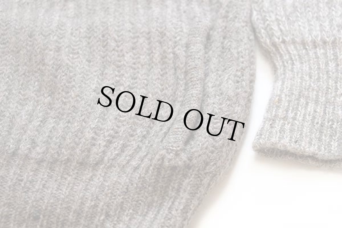 画像6: 80s イタリア製 Claude Reyner ツートン 切り替え ローゲージ ウール×キッドモヘヤ ニット カーディガン 50 (6)