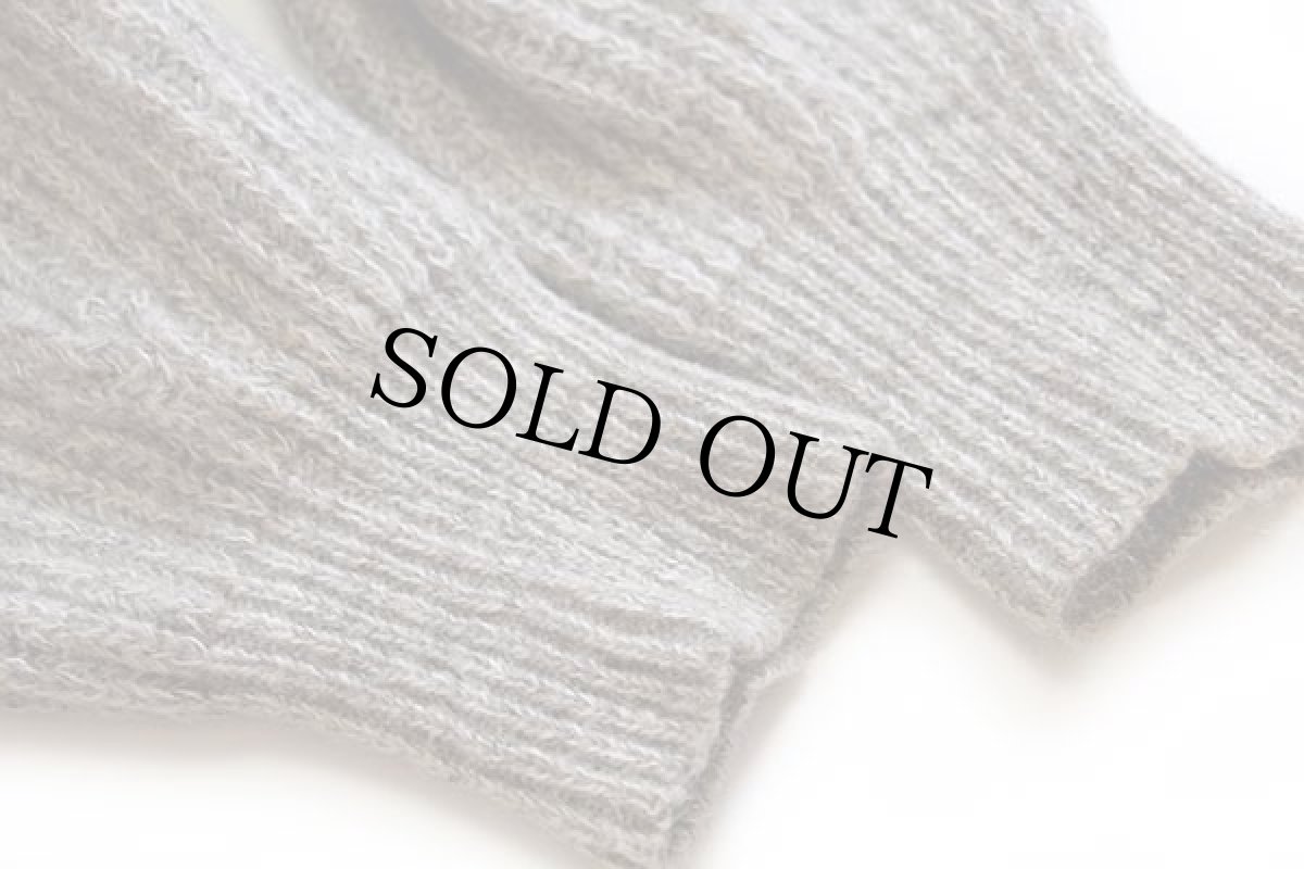 画像8: 80s イタリア製 Claude Reyner ツートン 切り替え ローゲージ ウール×キッドモヘヤ ニット カーディガン 50 (8)