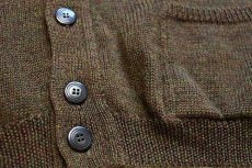 画像6: 80s イタリア製 UNKNOWN パチポケ ウールニット カーディガン ミックス 5 (6)