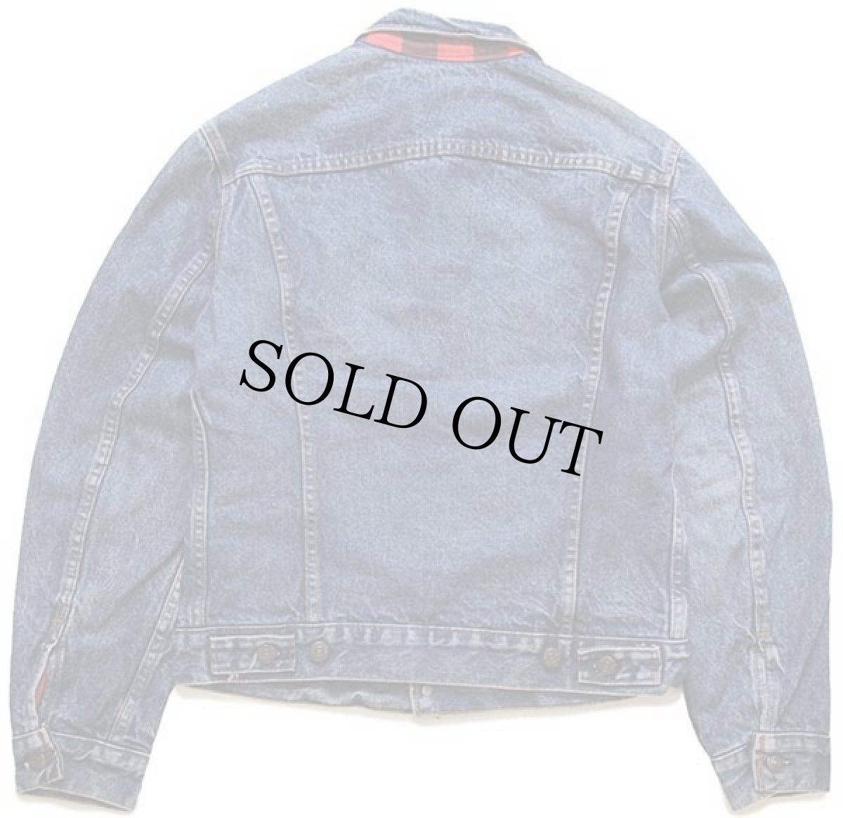 画像2: 80s USA製 Levi'sリーバイス 70411 バッファローチェック ネルライナー デニムジャケット 4ポケット 36 (2)