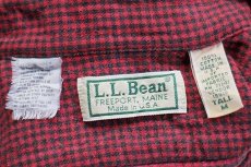 画像4: 80s USA製 L.L.Bean チェック コットン ライトネルシャツ M-T (4)