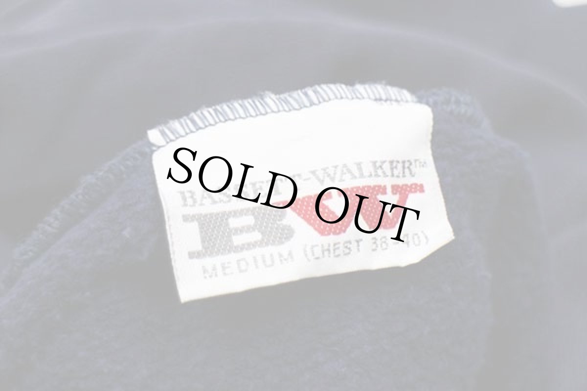 画像4: 80s USA製 BASSETT-WALKER 無地 スウェットパーカー 紺 M (4)