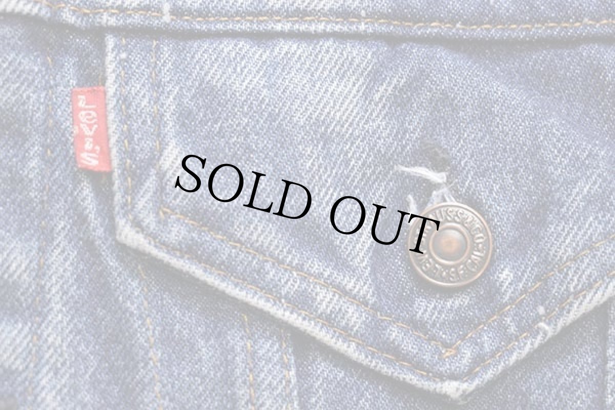 画像6: 80s USA製 Levi'sリーバイス 70411 バッファローチェック ネルライナー デニムジャケット 4ポケット 36 (6)