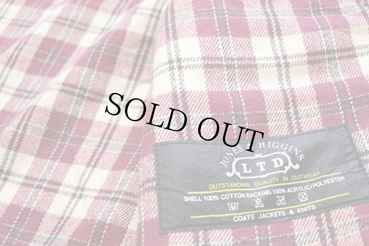 画像5: 90s JONES&HIGGINS タータンチェック ネルライナー ダック地 ファイヤーマンベスト 焦げ茶 L (5)