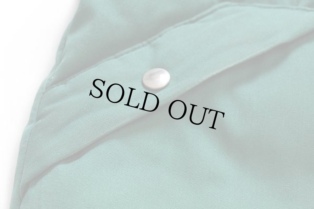 画像6: 80s USA製 SUN DOWN ツートン ヨーク切り替え ダウンベスト 緑×タン S (6)