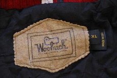 画像4: 90s USA製 Woolrichウールリッチ フォークロア柄 キルティングライナー フーデッド ウール ブランケット コート (4)