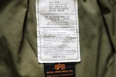 画像4: 90s USA製 ALPHAアルファ M-65 フィールドジャケット オリーブグリーン S-R (4)