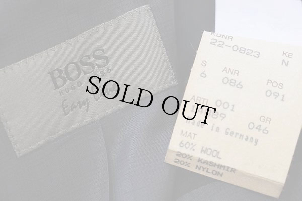 画像4: ドイツ製 HUGO BOSS ウール×カシミヤ テーラードジャケット 紺 46★ブレザー (4)