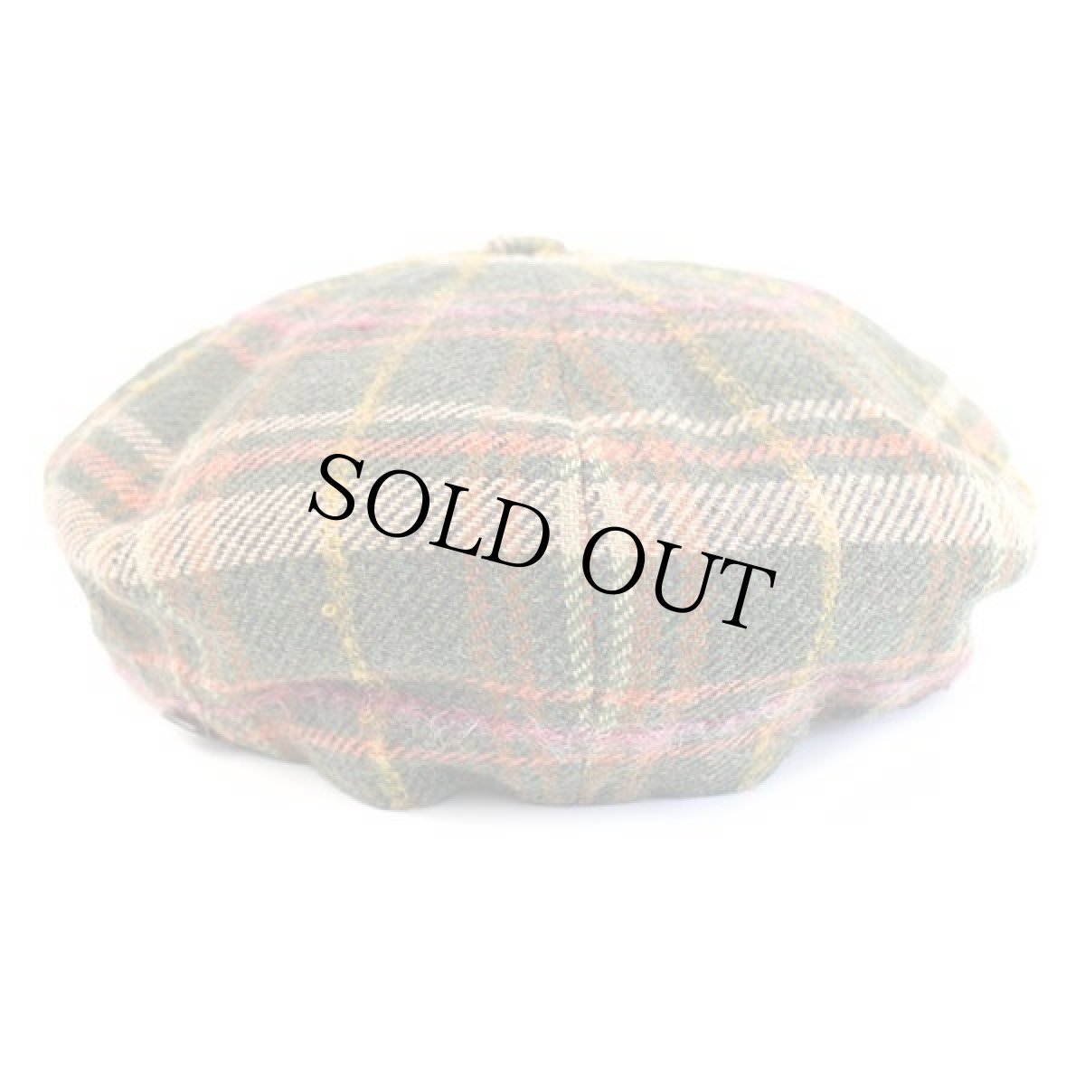 画像3: イタリア製 Borsalinoボルサリーノ チェック ウール キャスケット 7 1/2 (3)