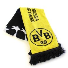 画像1: EU製 UEFA BVB BORUSSIA DORTMUNDドルトムント アクリルニット サッカー マフラー (1)