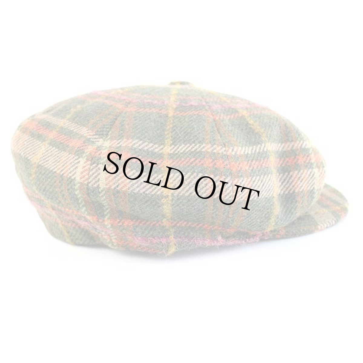 画像2: イタリア製 Borsalinoボルサリーノ チェック ウール キャスケット 7 1/2 (2)